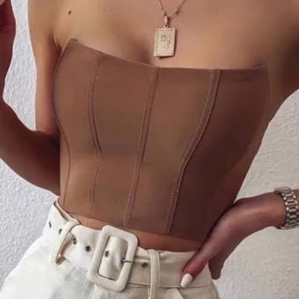 Tiger Mist Tops | Tiger Mist Brown Cayenne Corset Top